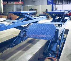 Hệ thống khóa an toàn khí nén của cầu nâng cắt kéo
