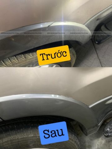Sơn cản xe ô tô bị trầy xước nhẹ