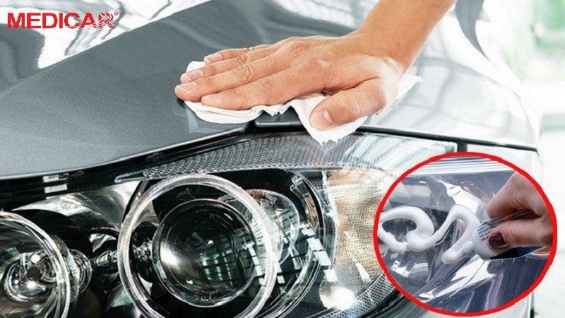 Đánh bóng đèn xe ô tô bằng kem đánh răng