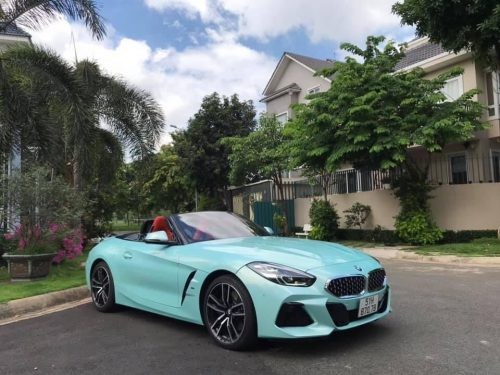 Dán Đổi Màu Xe BMW Z4 Xanh Ngọc