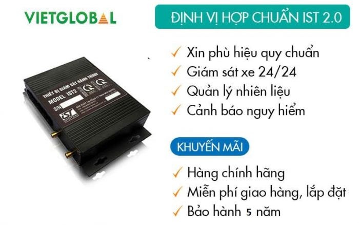 Thiết bị định vị ô tô iST 2.0 của VietGlobal GPS với các linh kiện nhỏ gọn