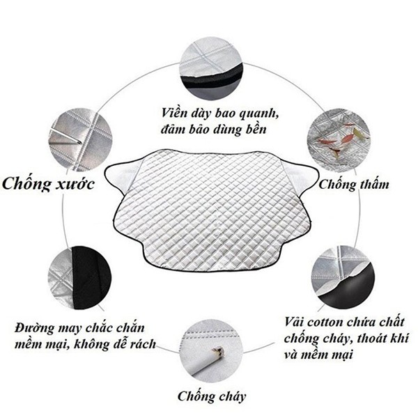 Các mẫu mã và kiểu dáng bạt che nắng ô tô phong phú, thể hiện cá tính