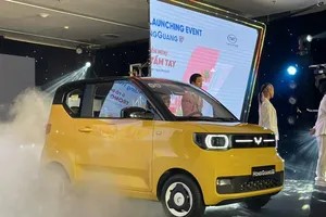 Xe ô tô điện Wuling Mini EV với thiết kế nhỏ gọn, mang vẻ đẹp đáng yêu và hiện đại, thu hút nhiều người dùng.