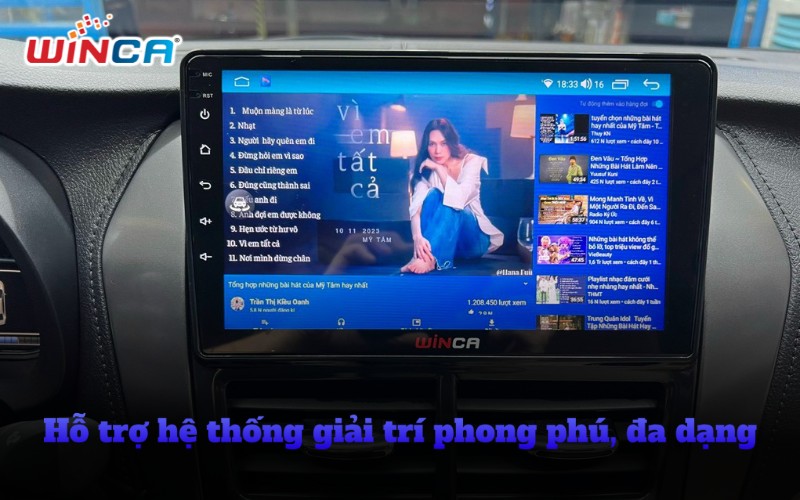 Hệ thống giải trí phong phú trên màn hình Android ô tô
