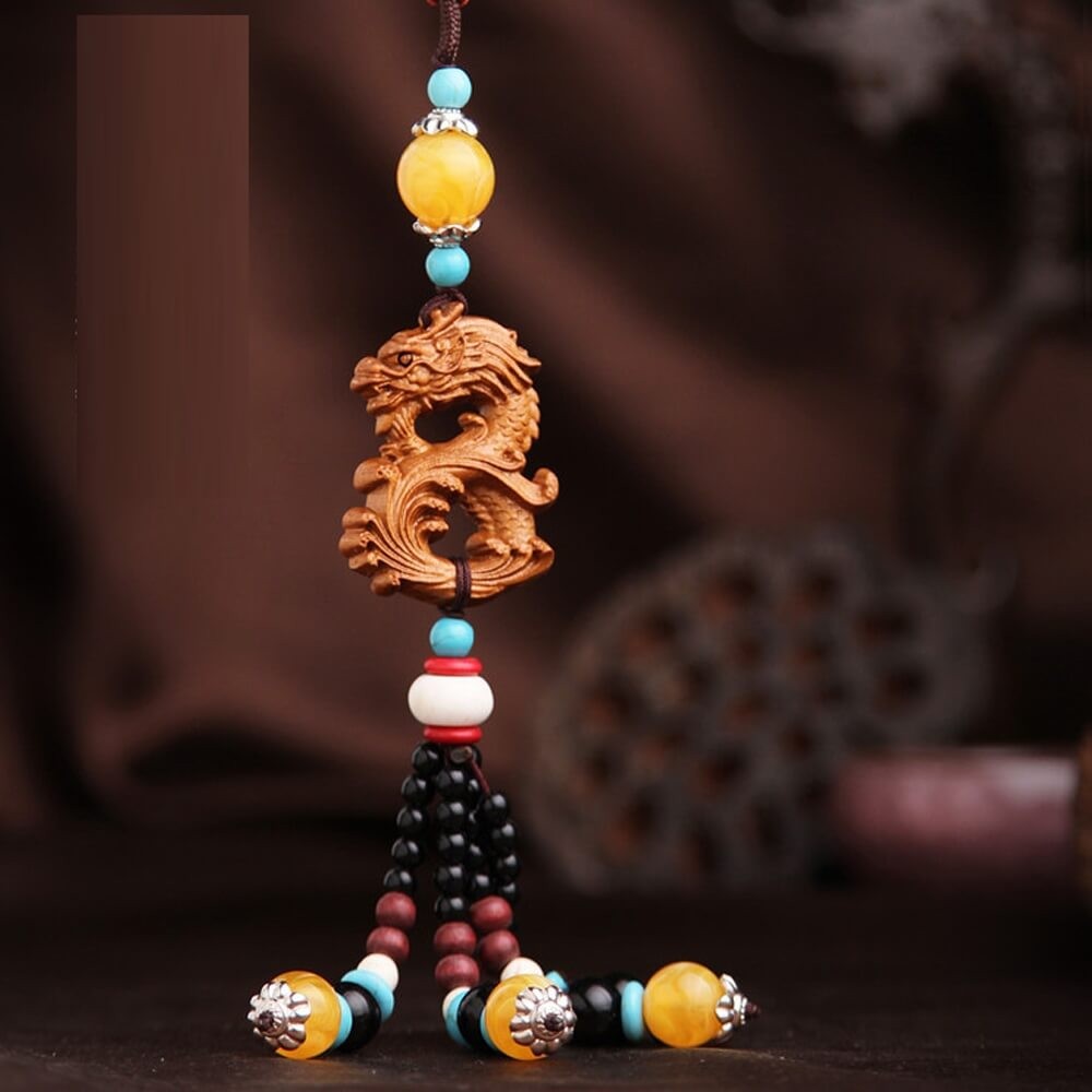 Khánh treo xe ô tô đẹp hình linh vật Tỳ Hưu, biểu tượng chiêu tài trấn trạch