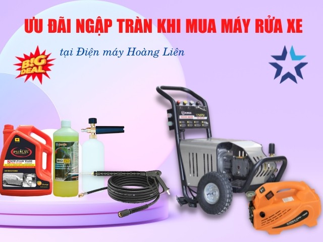 Mua máy rửa xe tại Sài Gòn Xe Hơi nhận được nhiều ưu đãi hấp dẫn