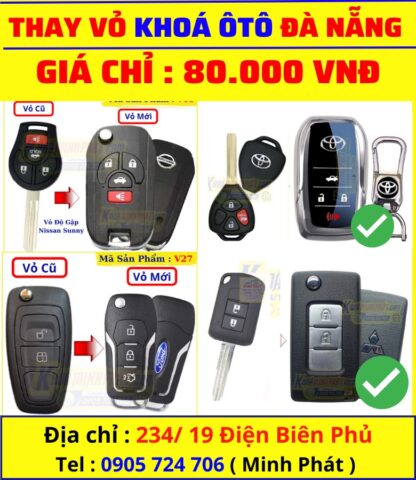 Chuyên gia đang thay vỏ chìa khoá xe ô tô Chevrolet Captiva gập tại Đà Nẵng