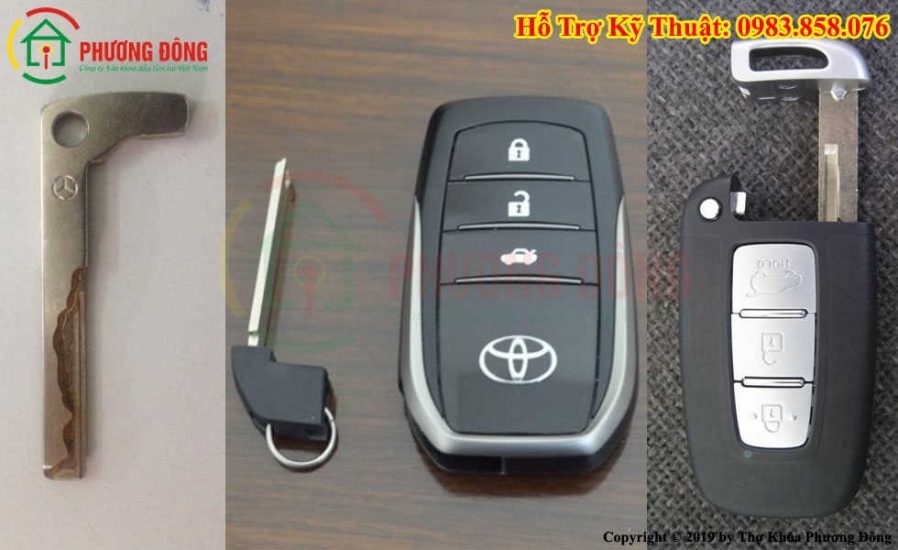 Làm chìa khóa xe hơi phụ trong cho khóa smartkey thông minh