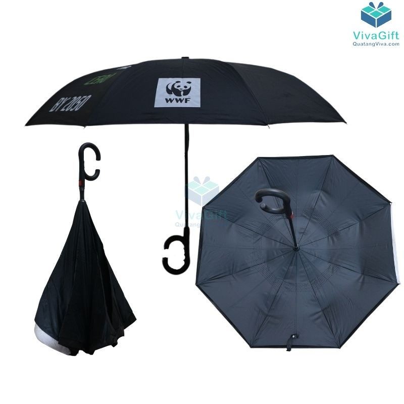 Dù gấp ngược cho xe ô tô bán tự động với tay cầm chữ C