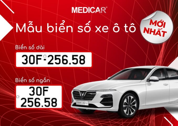Biển số xe ô tô định danh mới với kích thước tiêu chuẩn