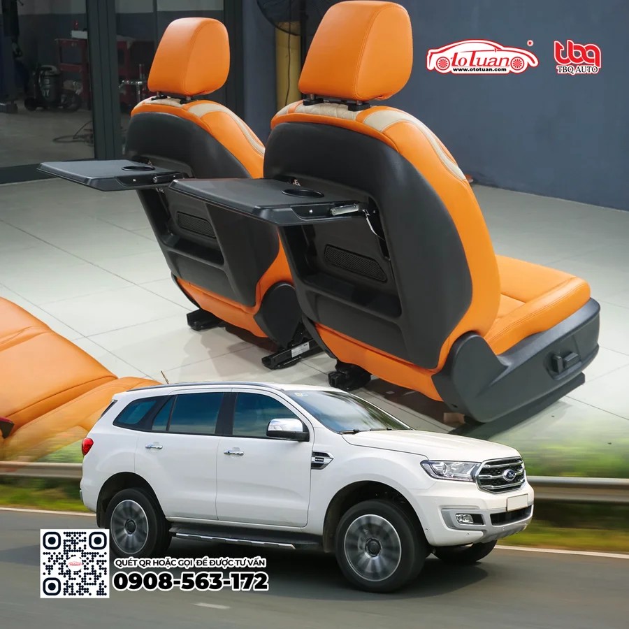 Ford Everest độ bàn làm việc lưng ghế