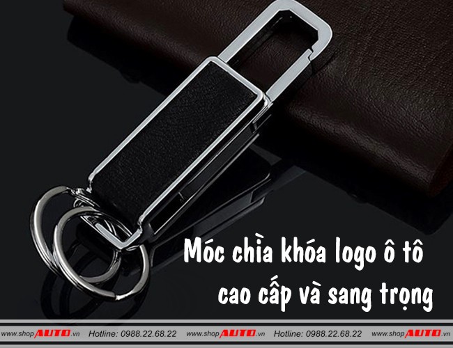 Chi tiết móc chìa khóa xe ô tô Honda từ hợp kim và da PU, thể hiện sự tinh xảo