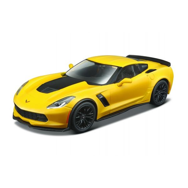 Mô hình lắp ráp xe ô tô Corvette Z06 màu xanh dương tỉ lệ 1:24