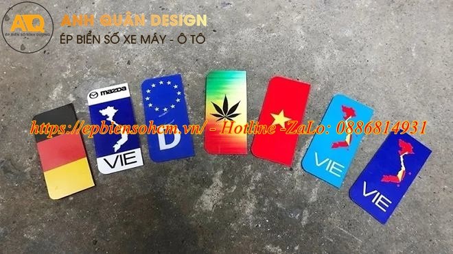 Biển số xe ô tô được lắp trong khung biển số xe ô tô châu âu thiết kế độc đáo.
