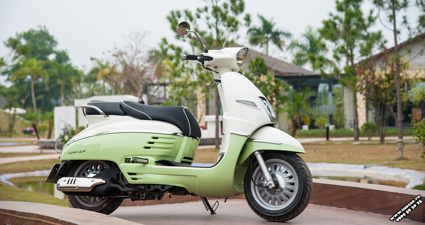 Peugeot Django màu xanh mint với phong cách retro độc đáo
