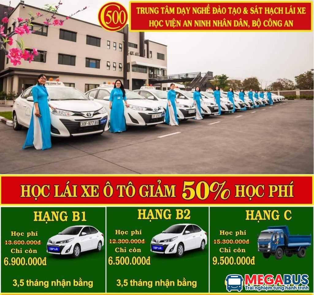 Hình ảnh quảng cáo về học lái xe ô tô