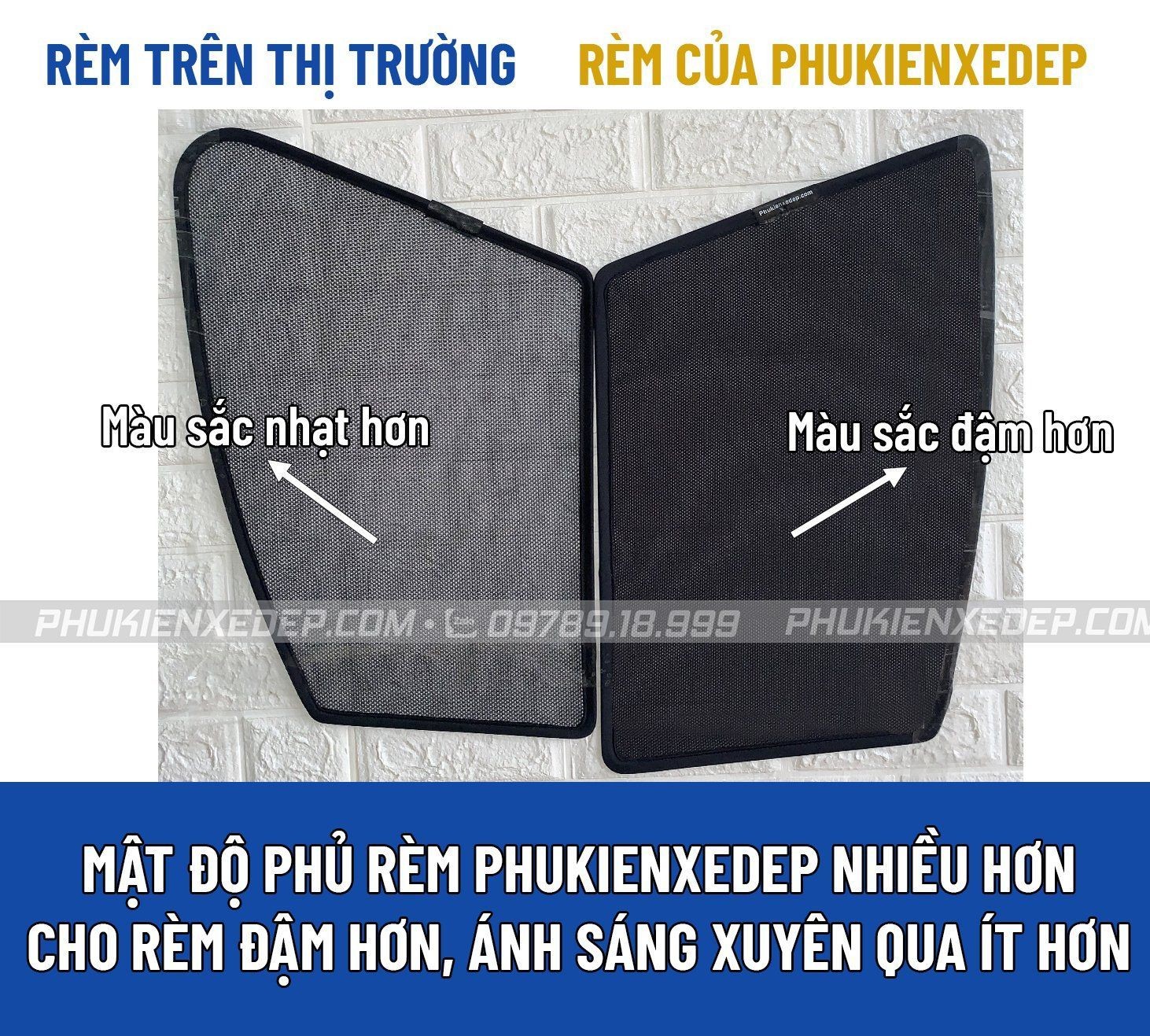 Rèm che nắng ô tô nam châm có độ che nắng ưu việt hơn các loại rèm che nắng ô tô trên thị trường