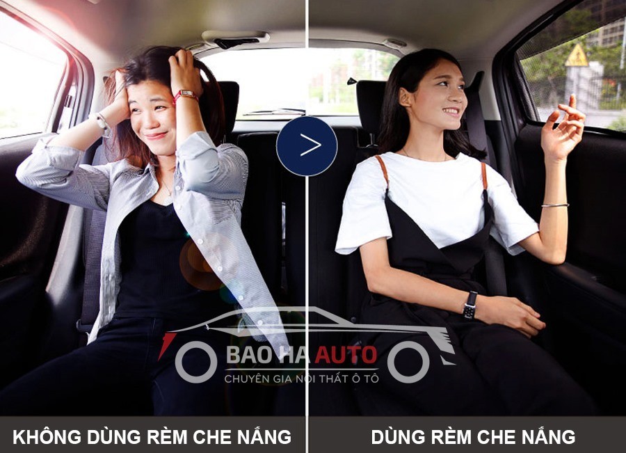 Rèm che nắng kính hông xe ô tô giúp ngăn chặn tia UV hiệu quả