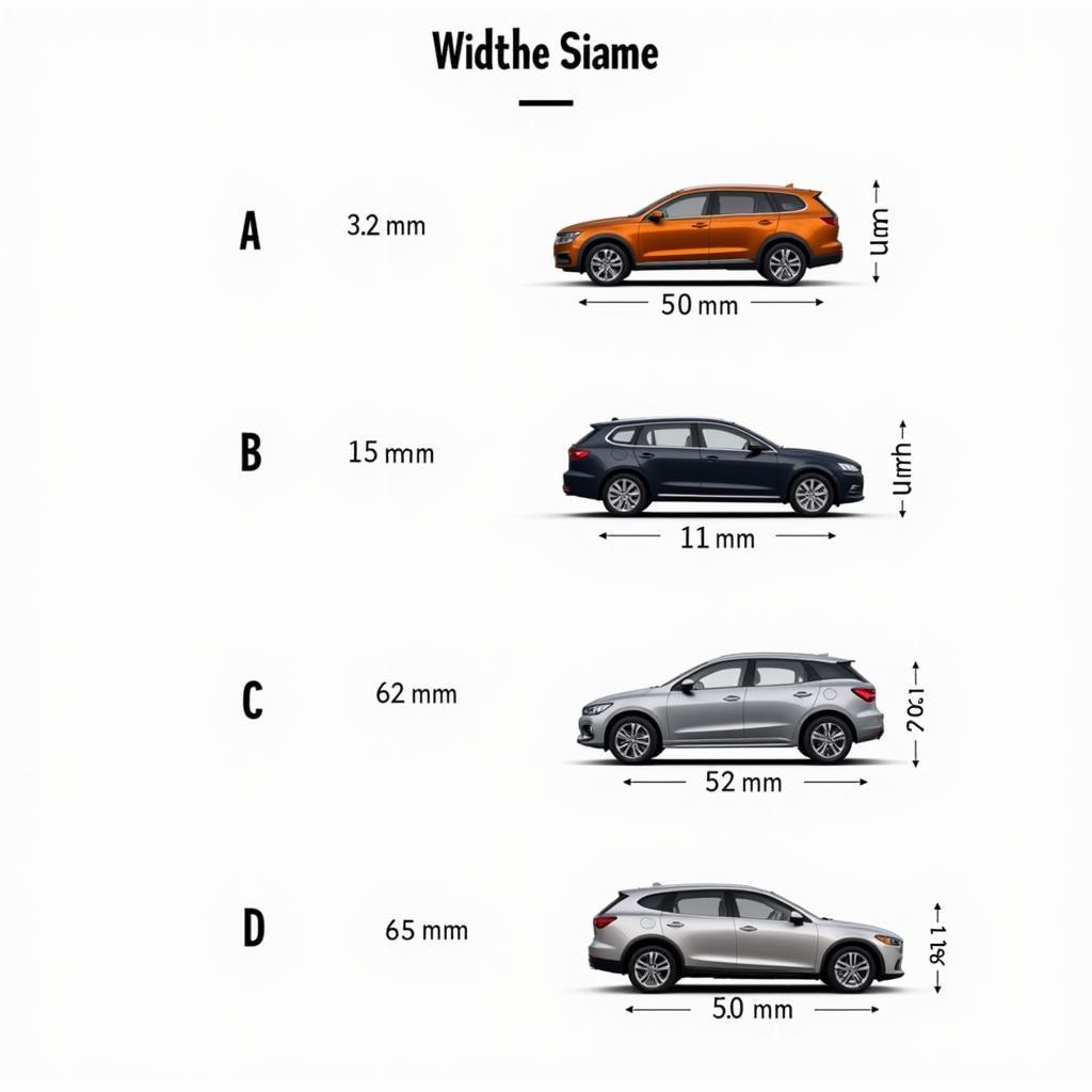 So sánh chiều rộng xe ô tô tải với các loại xe khác