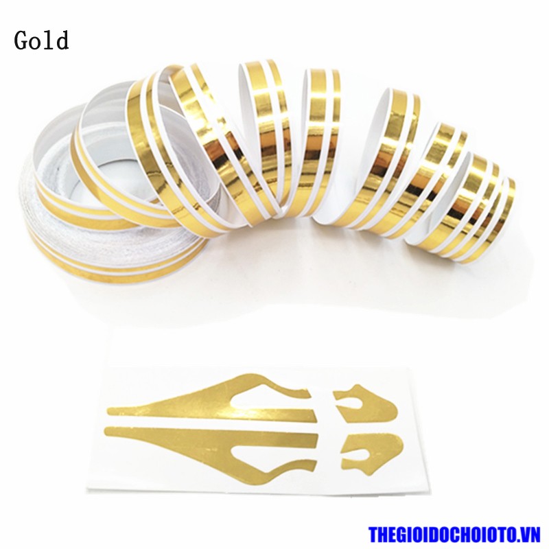 Cuộn chỉ trang trí decal màu đỏ đen trên bàn làm việc