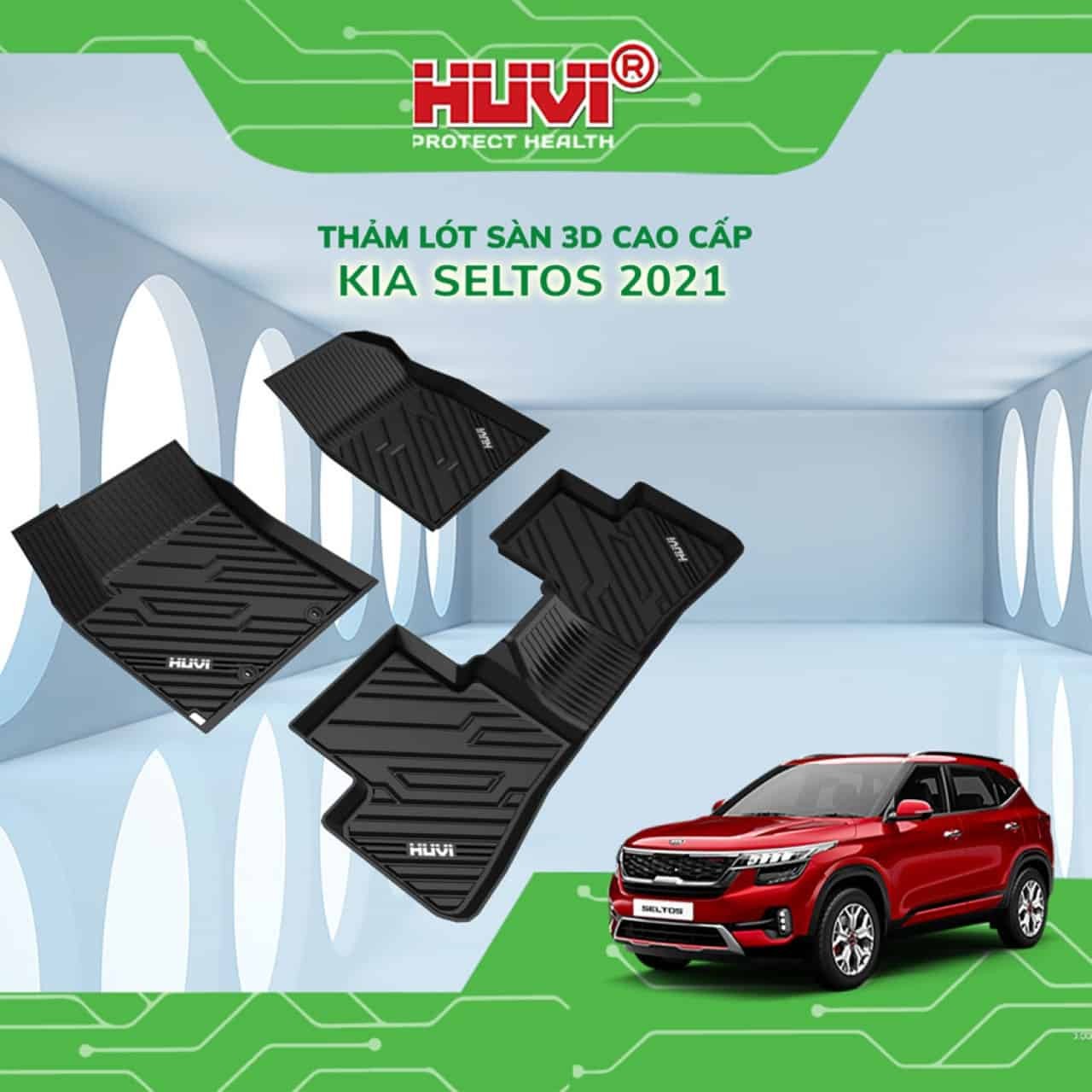 Cận cảnh chất liệu nhựa TPE nguyên sinh của thảm lót sàn ô tô HUVI cho Kia Sorento