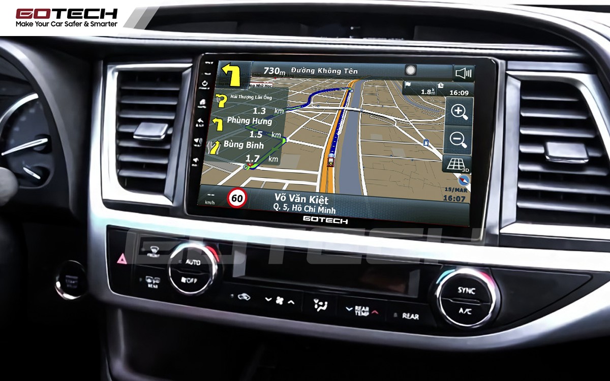 Tích hợp các bản đồ dẫn đường thông minh và thao tác dễ dàng cho xe Toyota Highlander 2015-2020