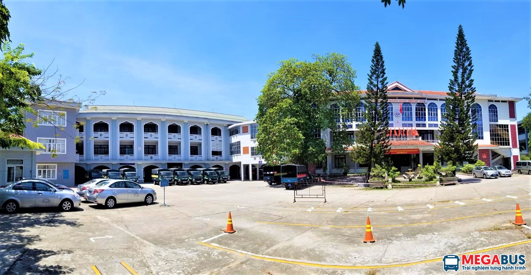 Sân tập thực hành lái xe ô tô của Trường Cao đẳng Giao thông Huế