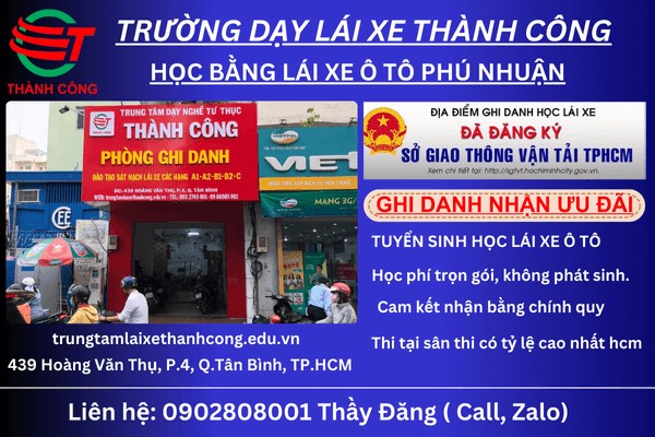 Hình ảnh cơ sở vật chất của trung tâm dạy lái xe ô tô Phú Nhuận