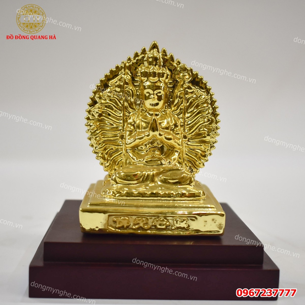 Tượng Phật Thiên Thủ Thiên Nhãn bằng đồng tinh xảo, phù hợp để xe ô tô TPHCM