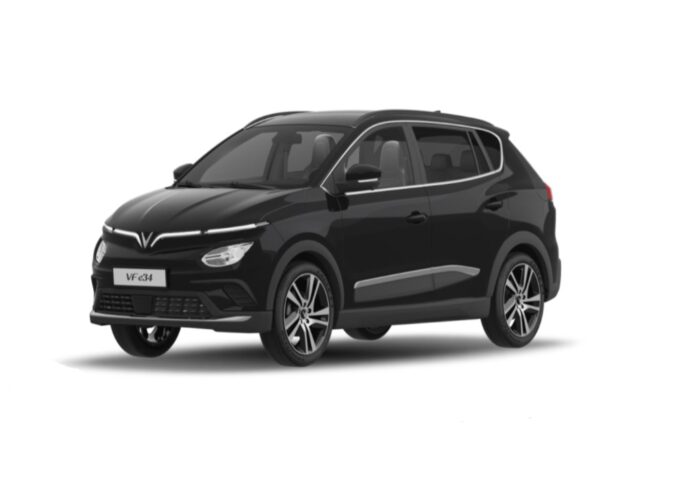 Ngoại hình VF e34 màu đen sang trọng