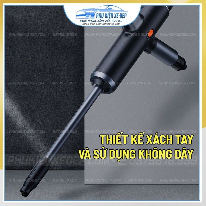 Vòi xịt rửa xe ô tô Baseus với thiết kế cầm tay tiện lợi