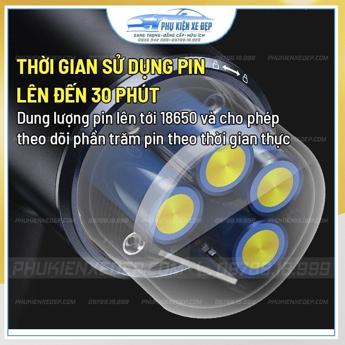 Vòi xịt rửa xe ô tô Baseus đang được sạc pin