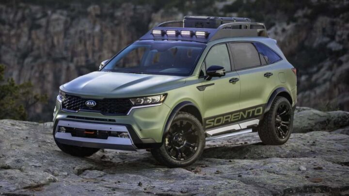 Hình ảnh xe ô tô Kia Sorento mạnh mẽ, đại diện cho thiết kế hiện đại của xe ô tô Kia