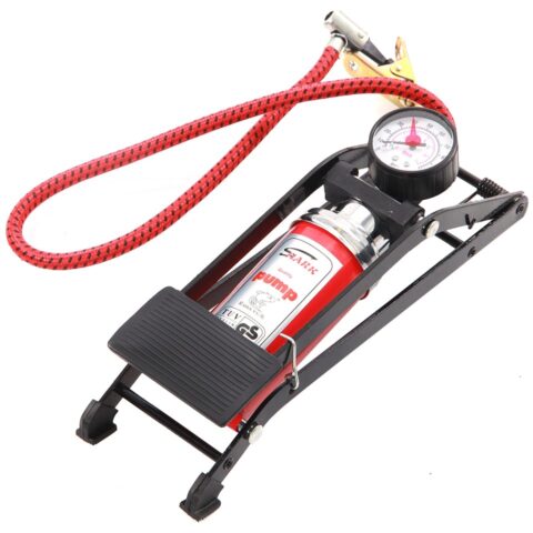 Máy bơm hơi đạp chân High Pressure Foot Pump cỡ lớn, phụ kiện hữu ích cho xe ô tô mini giá rẻ khi cần kiểm tra lốp.