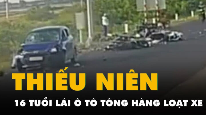 Chiếc ô tô gây tai nạn tông hàng loạt xe máy ở Biên Hòa