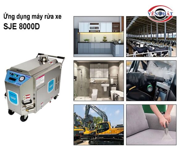 Ứng dụng đa dạng của máy rửa xe ô tô hơi nước nóng SJE 8000D trong vệ sinh
