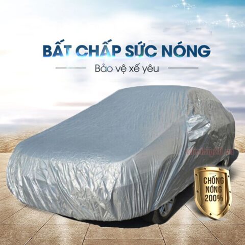 Bạt phủ xe ô tô tráng bạc bao bọc toàn diện xe