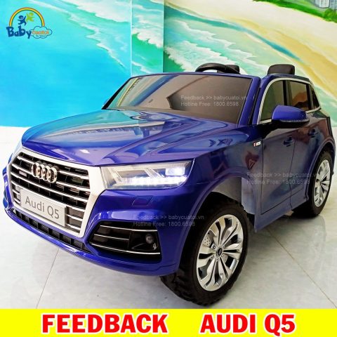 Phiên bản mô hình xe ô tô Audi Q5 màu đỏ và xanh, minh họa thiết kế ngoại thất.