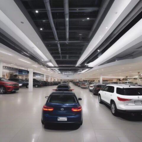 Bãi gửi xe ô tô rộng rãi tại Vincom Phạm Ngọc Thạch