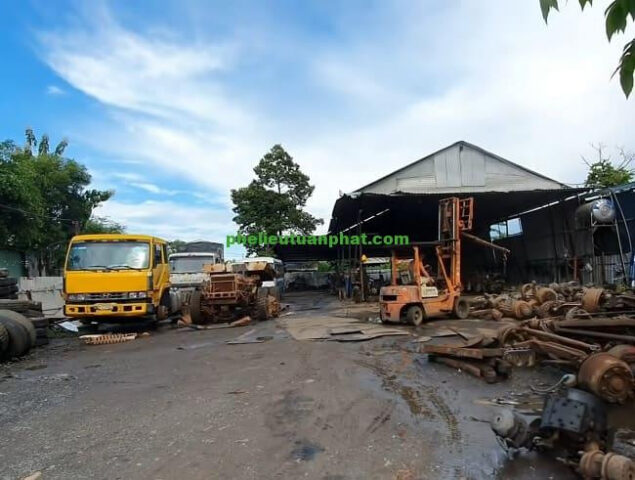 Hình ảnh một bãi xe ô tô cũ rộng lớn với nhiều dòng xe khác nhau tại TPHCM
