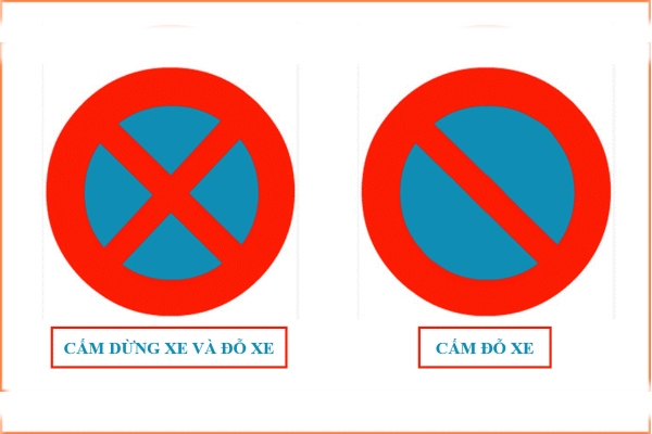 bien cam dung do xe va bien cam do