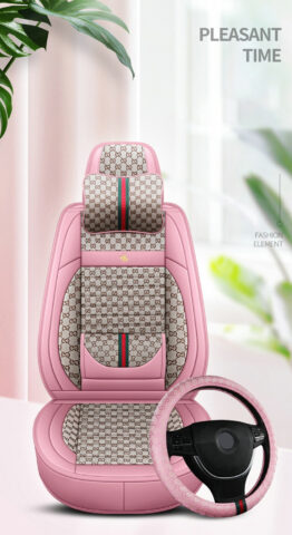 Ghế da ô tô 5 chỗ màu xanh lá cây đen