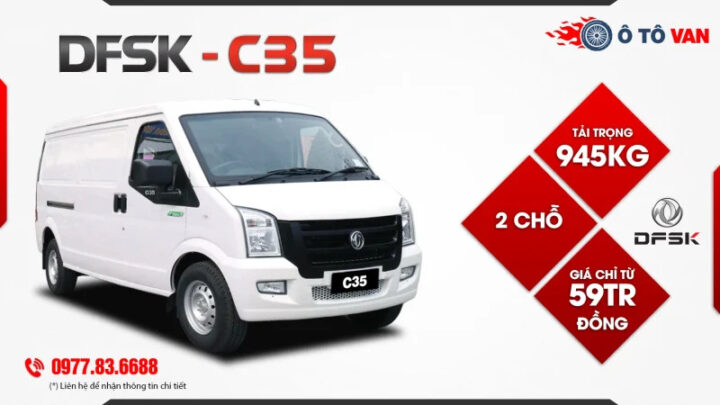 Xe ô tô van 2 chỗ DFSK C35 phiên bản mới nhất