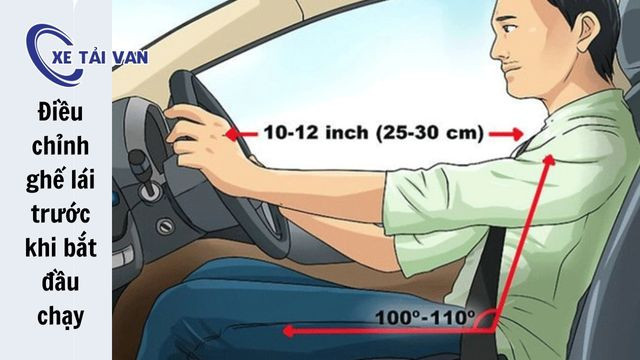 Tư thế cầm vô lăng và điều chỉnh ghế lái đúng cách
