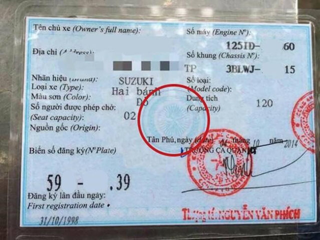 Cà vẹt xe ô tô là giấy tờ chứng minh quyền sở hữu hợp pháp của chủ phương tiện