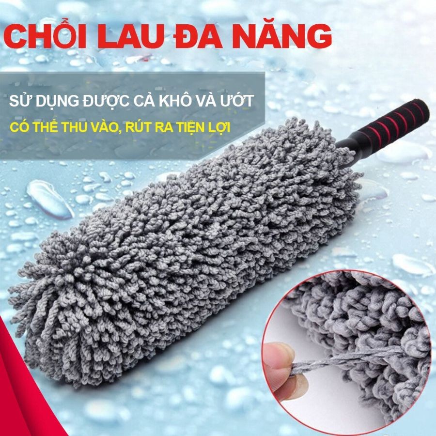Chổi tròn vệ sinh ô tô xe hơi, cây quét dọn nội thất xe ô tô