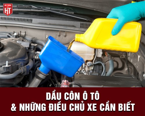 Bình chứa dầu côn xe ô tô và phễu châm dầu