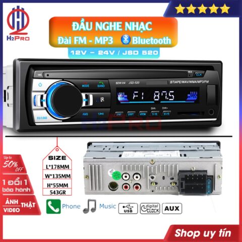 dau nghe nhac o to dau nghe nhac mp3 bluetooth dai fm jsd 520 01