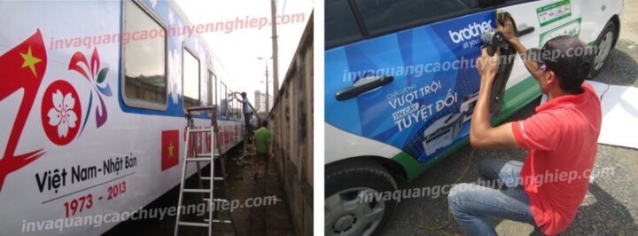 Decal dán xe ô tô, xe tải và xe khách với thiết kế đa dạng