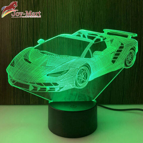 Đèn LED 3D ô tô giá rẻ với hiệu ứng 7 màu sắc lung linh, phù hợp trang trí phòng làm việc